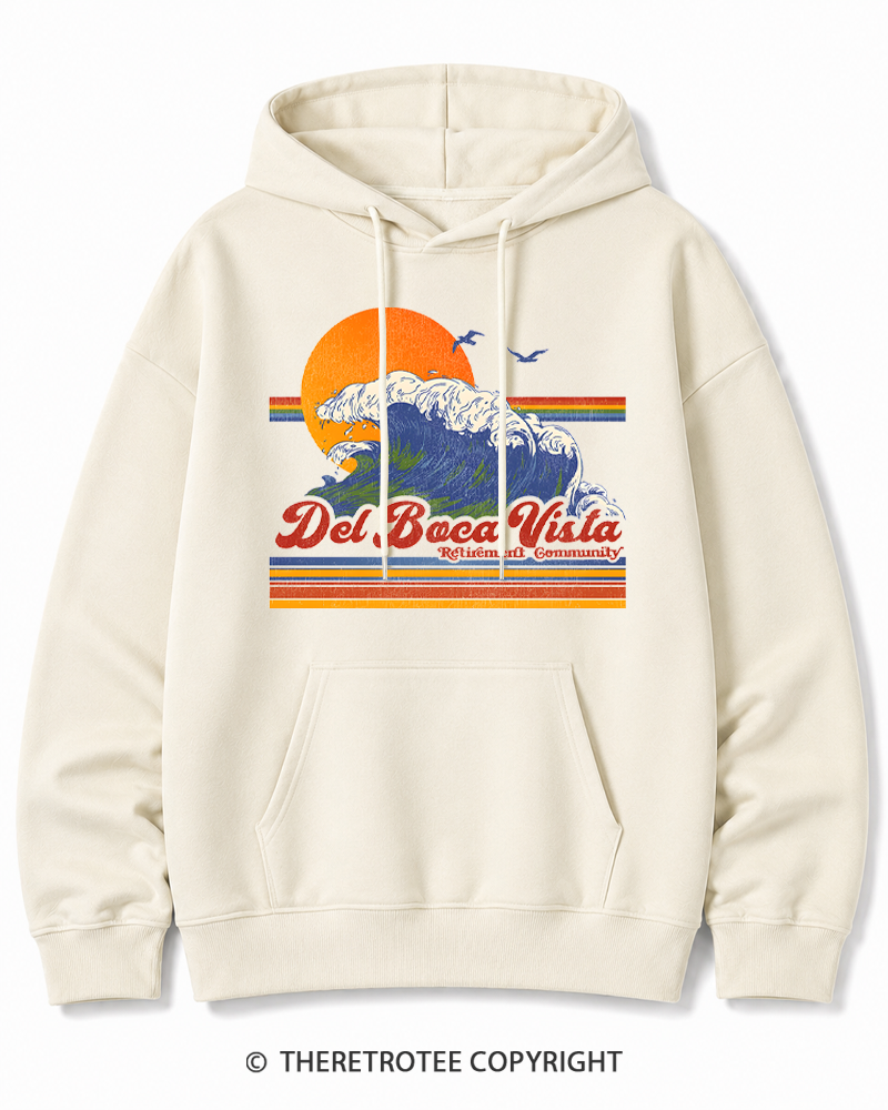 TheRetroTee Del Boca Vista 1990s Cotton Hoodie