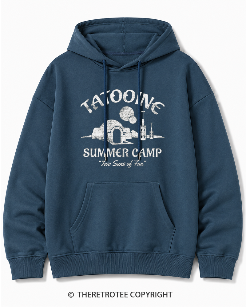 TheRetroTee Two Suns of Fun 1970s Cotton Hoodie