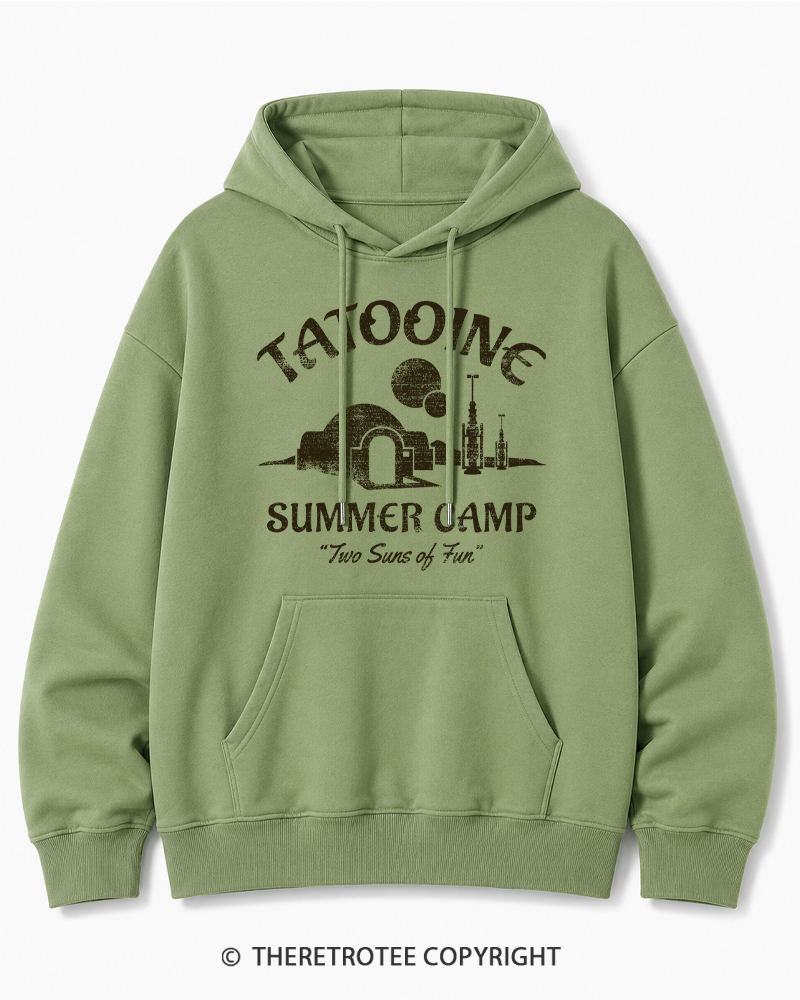 TheRetroTee Two Suns of Fun 1970s Cotton Hoodie