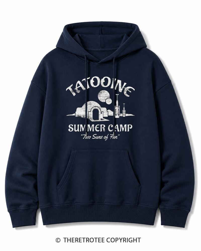 TheRetroTee Two Suns of Fun 1970s Cotton Hoodie