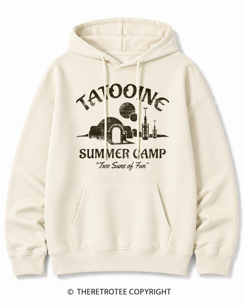 TheRetroTee Two Suns of Fun 1970s Cotton Hoodie