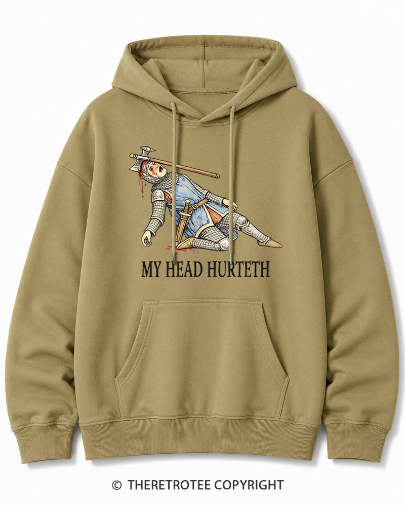 TheRetroTee My Head Hurteth Cotton Hoodie
