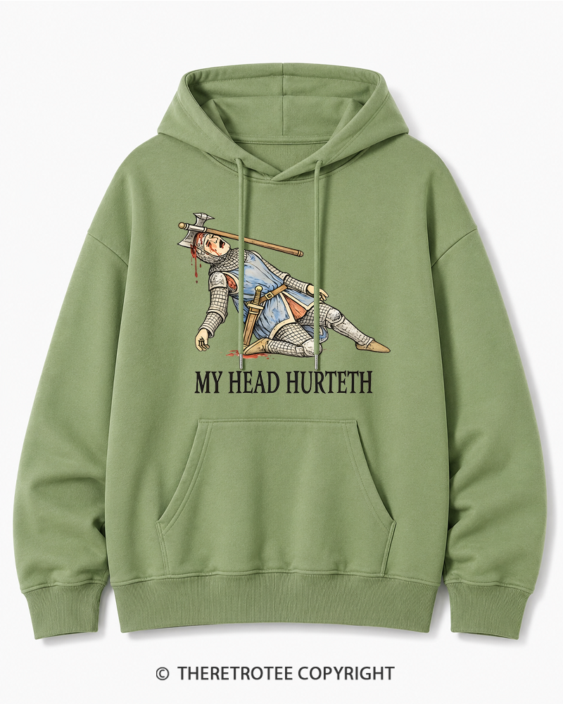 TheRetroTee My Head Hurteth Cotton Hoodie