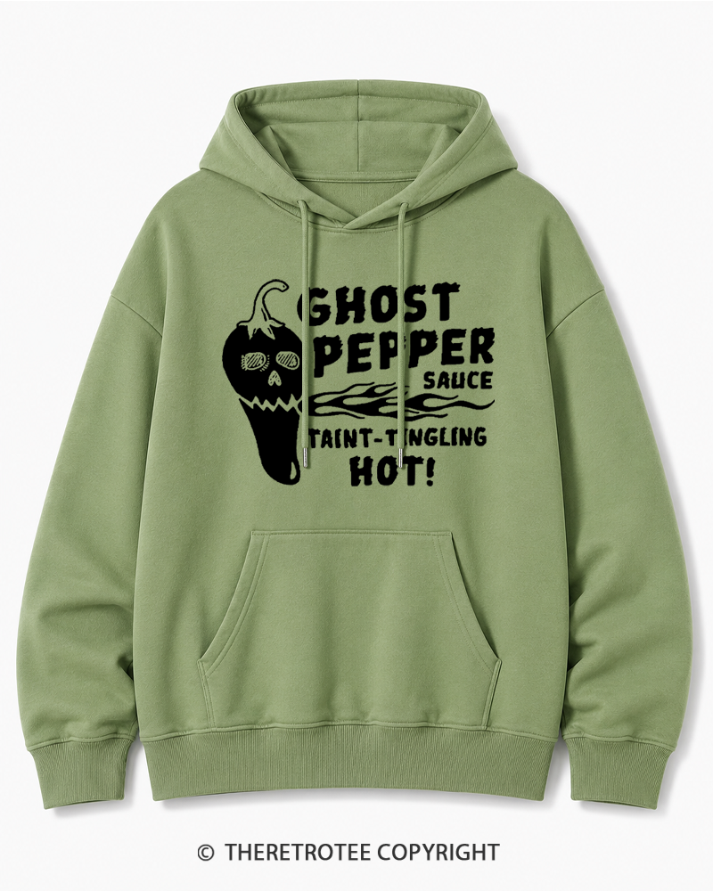 TheRetroTee Ghost Pepper 1990s Cotton Hoodie