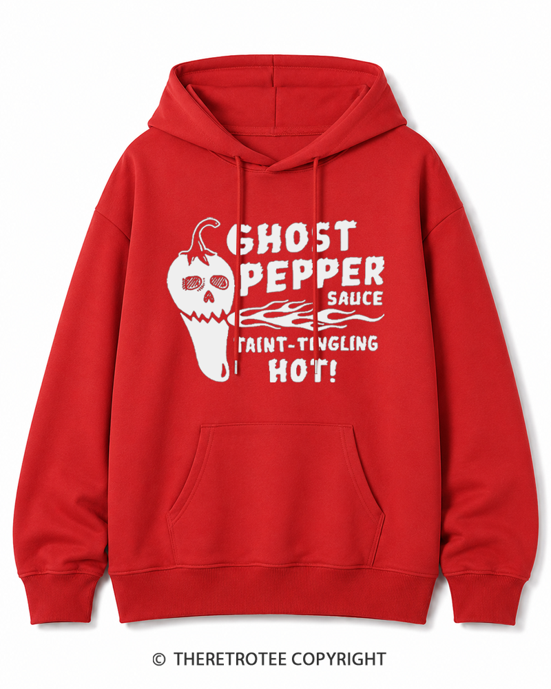 TheRetroTee Ghost Pepper 1990s Cotton Hoodie