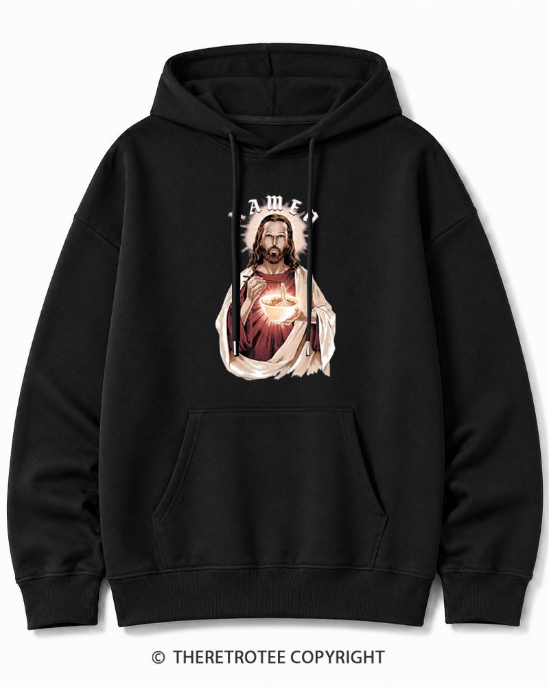 TheRetroTee R-Amen Vintage Graphic Cotton Hoodie