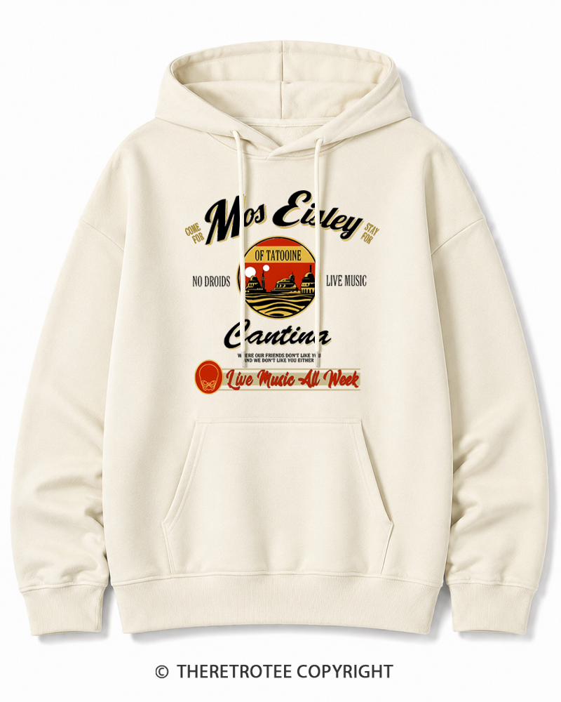 TheRetroTee Live Music All Week 1980s Cotton Hoodie
