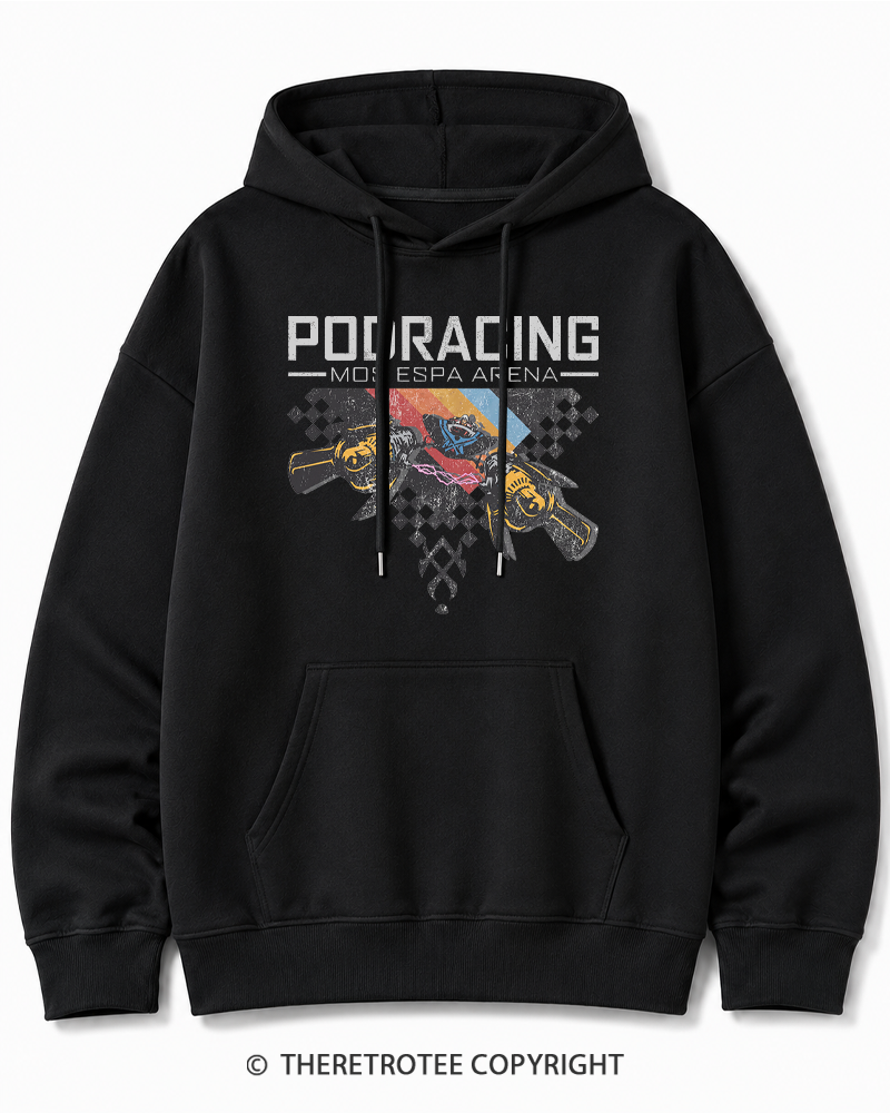 TheRetroTee Desert Speed Racing 1980s Cotton Hoodie
