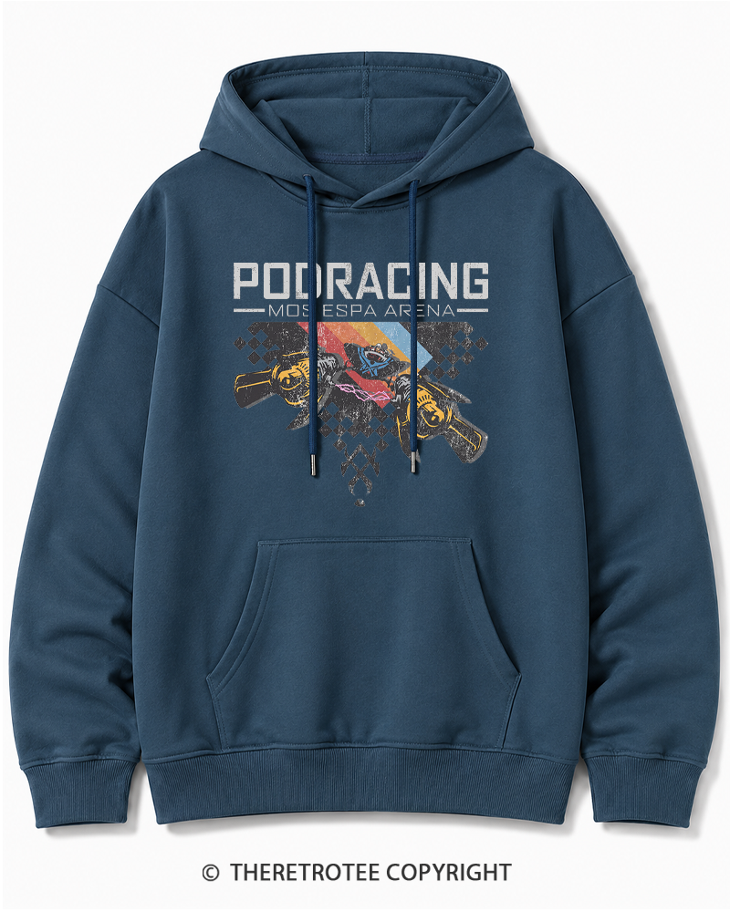 TheRetroTee Desert Speed Racing 1980s Cotton Hoodie