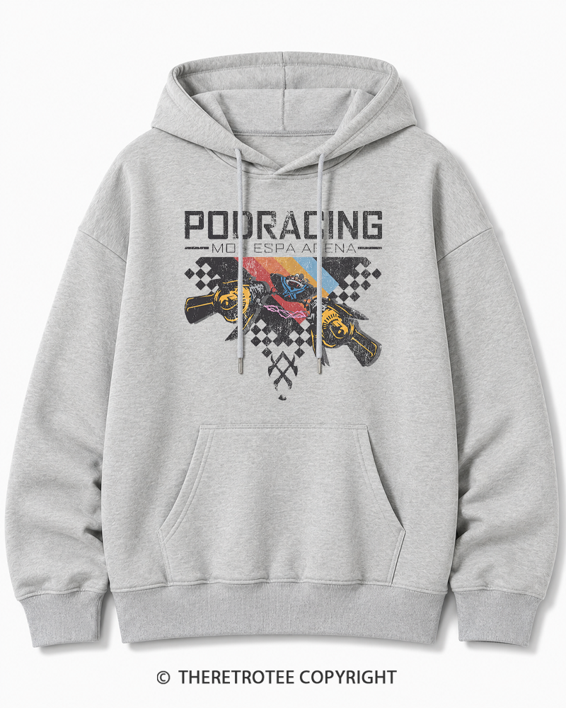 TheRetroTee Desert Speed Racing 1980s Cotton Hoodie