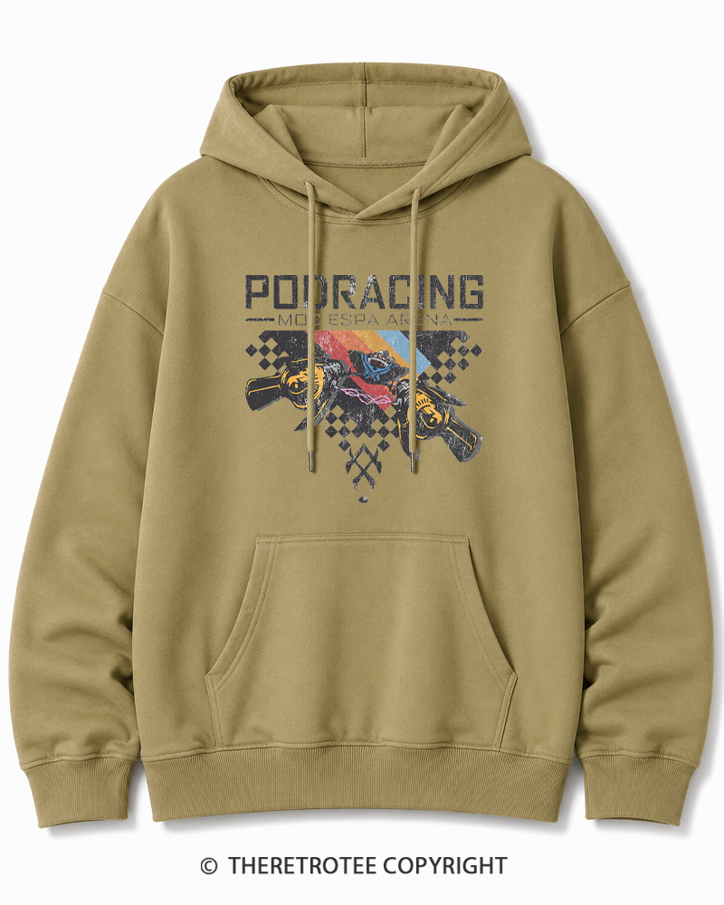 TheRetroTee Desert Speed Racing 1980s Cotton Hoodie