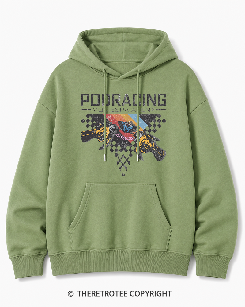 TheRetroTee Desert Speed Racing 1980s Cotton Hoodie