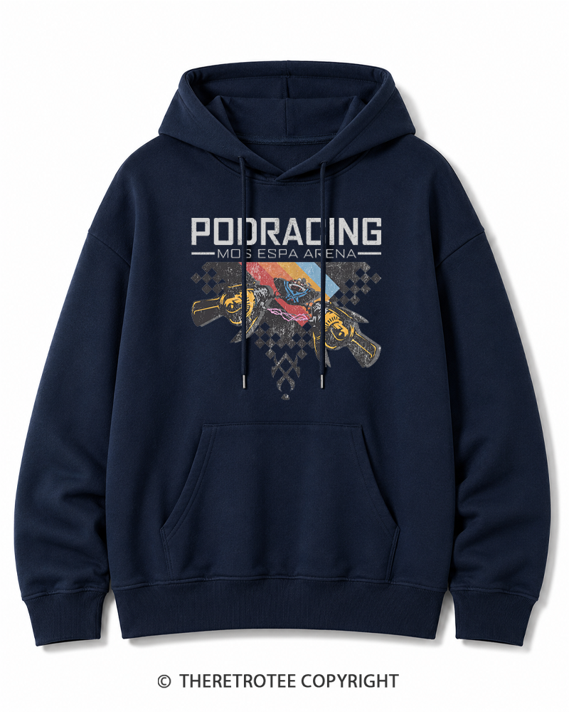 TheRetroTee Desert Speed Racing 1980s Cotton Hoodie