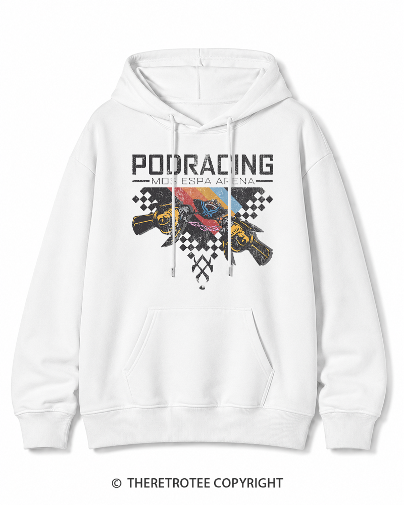 TheRetroTee Desert Speed Racing 1980s Cotton Hoodie