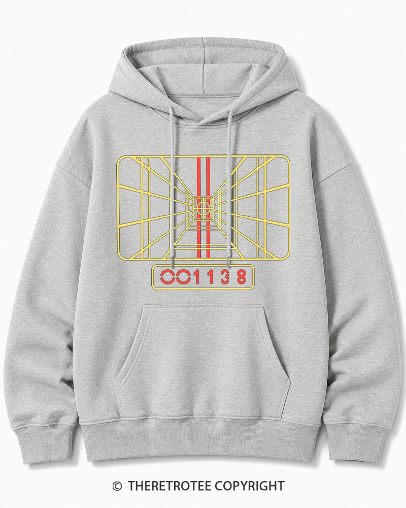 TheRetroTee Stay On Target 1980s Cotton Hoodie