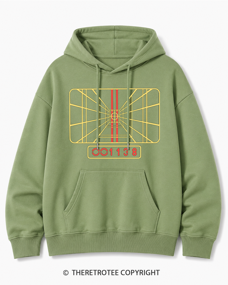 TheRetroTee Stay On Target 1980s Cotton Hoodie