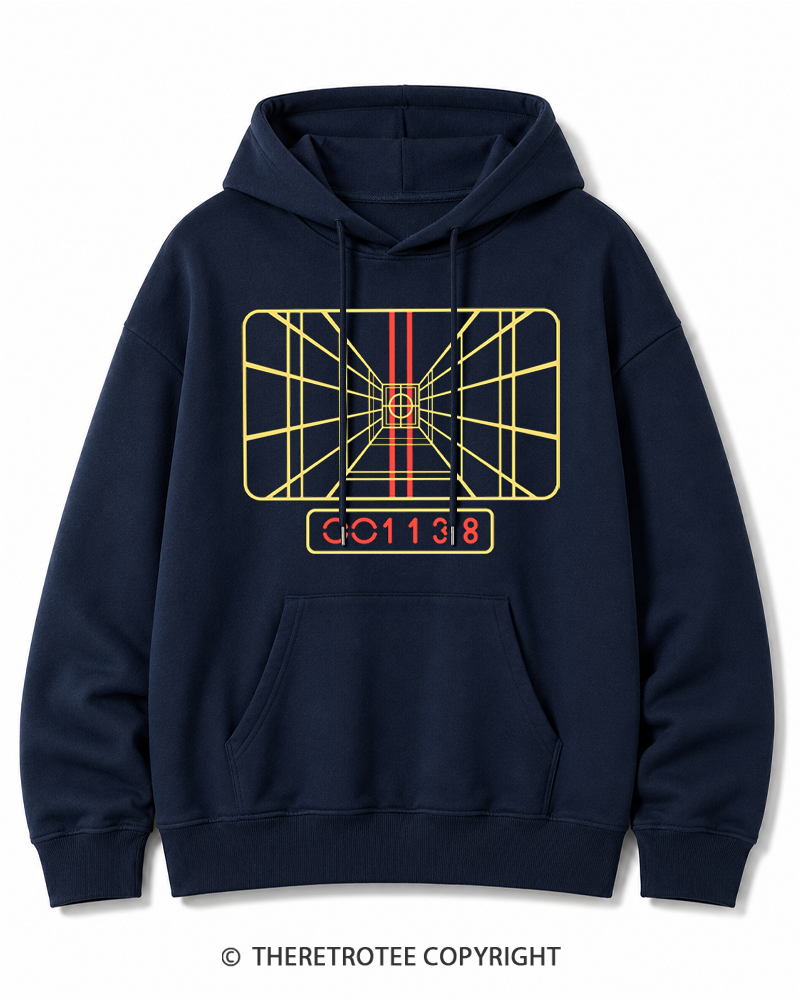 TheRetroTee Stay On Target 1980s Cotton Hoodie