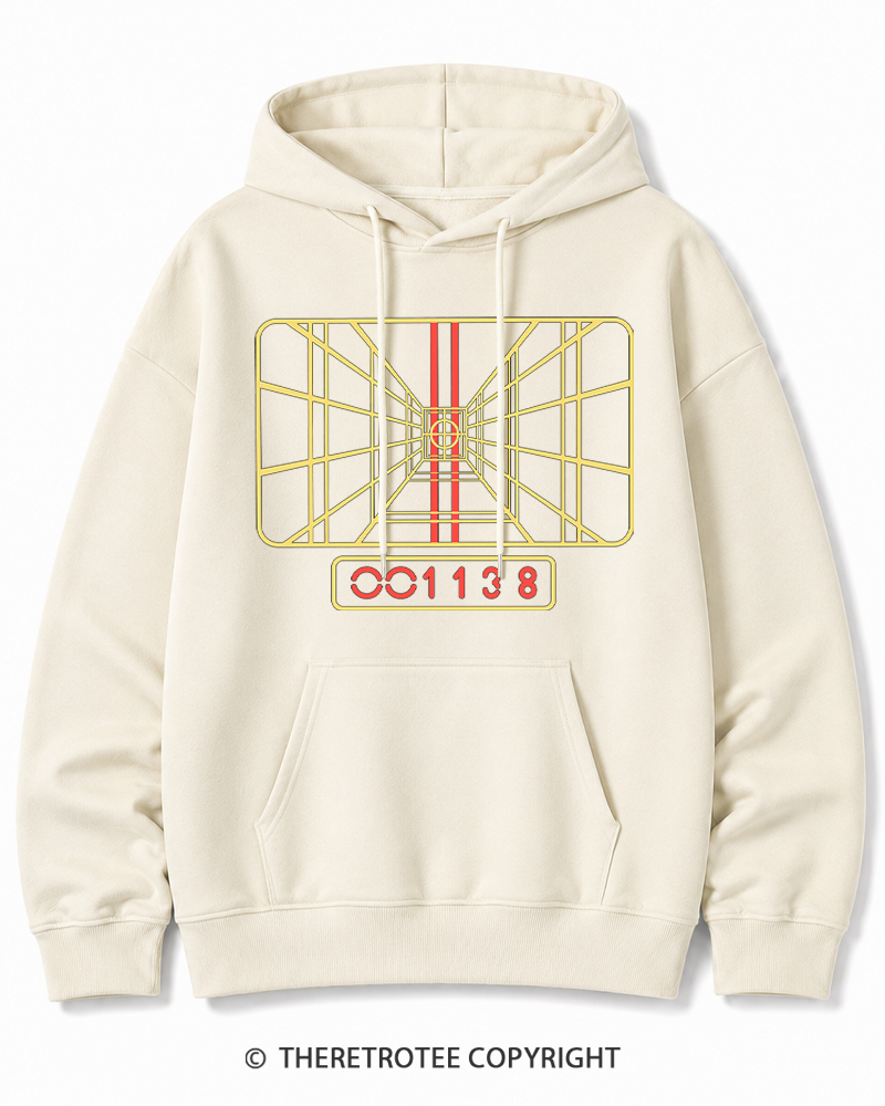 TheRetroTee Stay On Target 1980s Cotton Hoodie