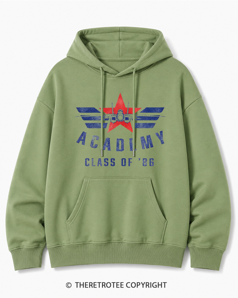 TheRetroTee Academy '86 1980s Cotton Hoodie