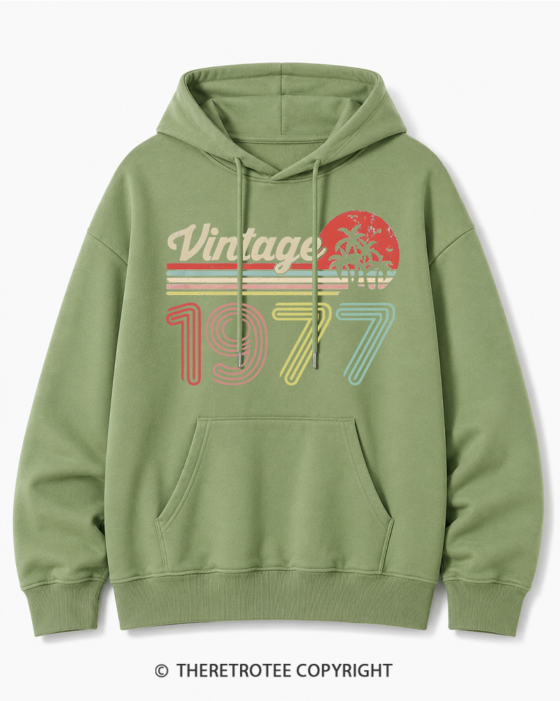 TheRetroTee 1977 Vintage Cotton Hoodie