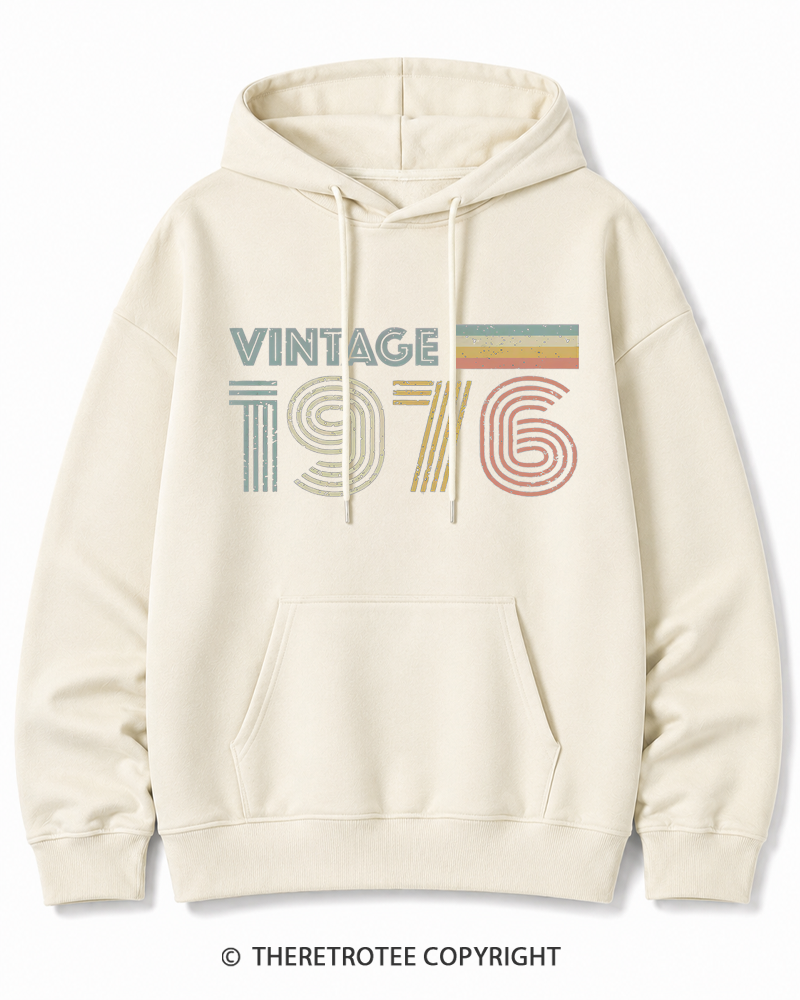 TheRetroTee 1976 Vintage Cotton Hoodie
