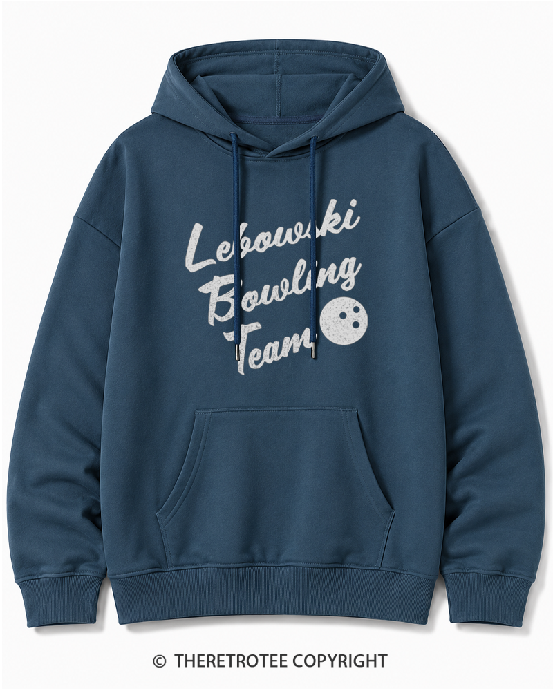 TheRetroTee Lebowski Bowling Team 1990s Cotton Hoodie