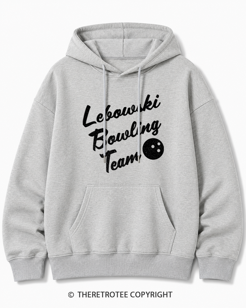 TheRetroTee Lebowski Bowling Team 1990s Cotton Hoodie