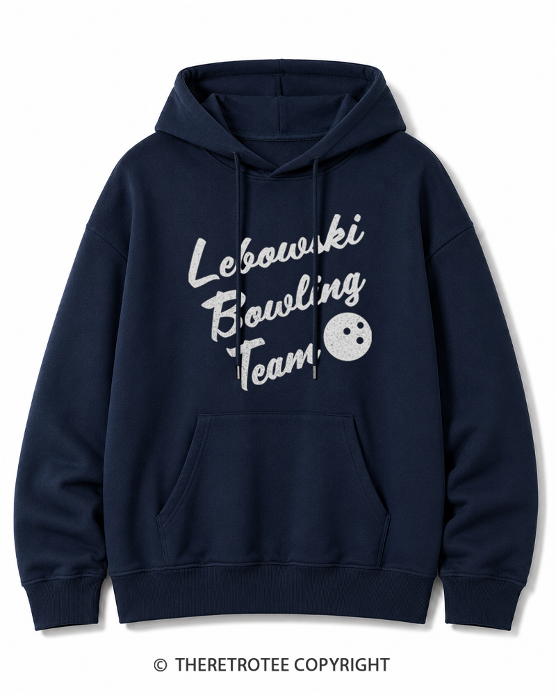 TheRetroTee Lebowski Bowling Team 1990s Cotton Hoodie