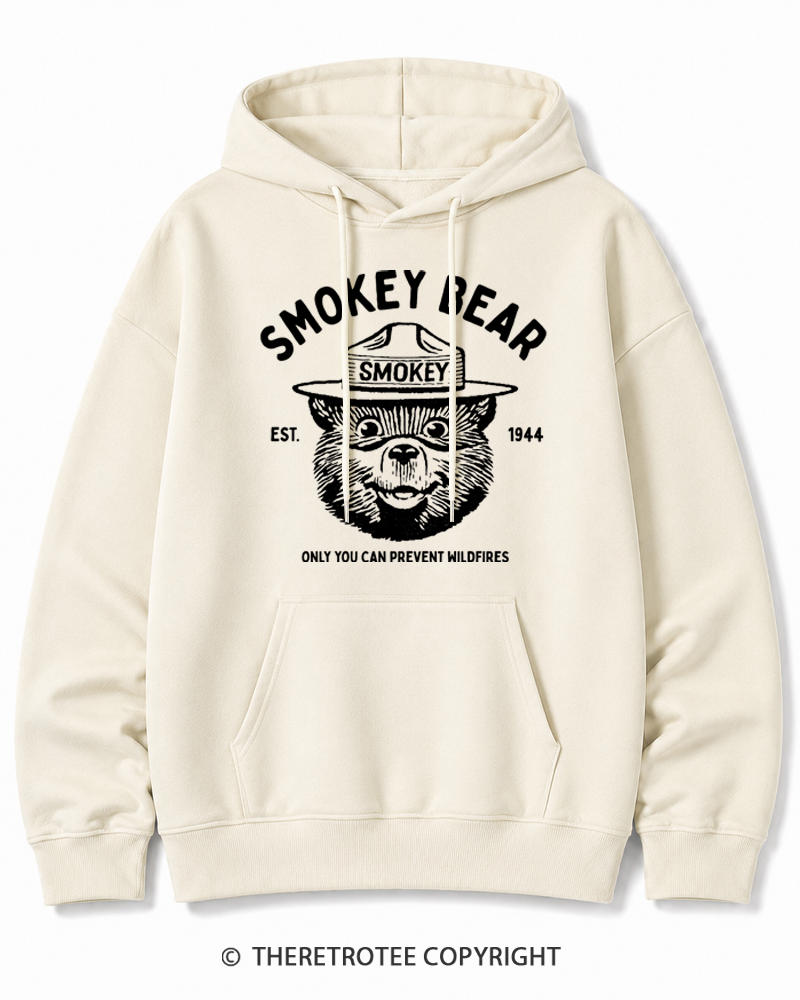 TheRetroTee Only You Can Prevent Wildfires 1960s Cotton Hoodie