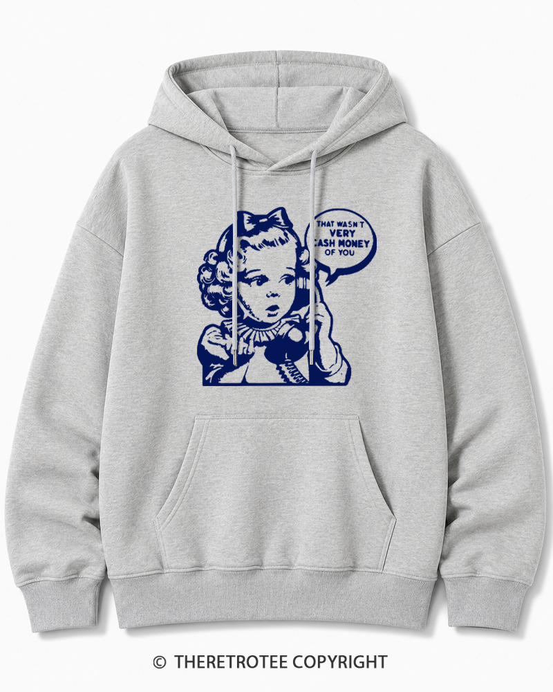 TheRetroTee Cash Money 1950s Cotton Hoodie