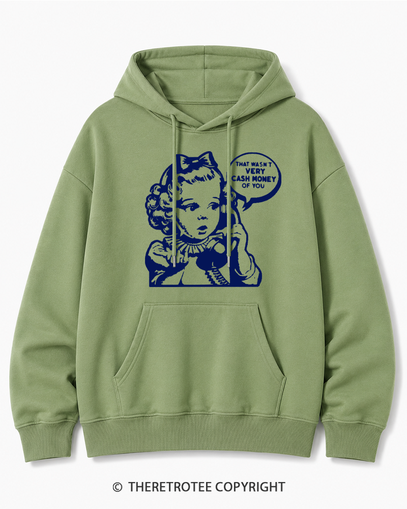 TheRetroTee Cash Money 1950s Cotton Hoodie