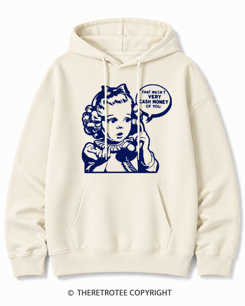 TheRetroTee Cash Money 1950s Cotton Hoodie