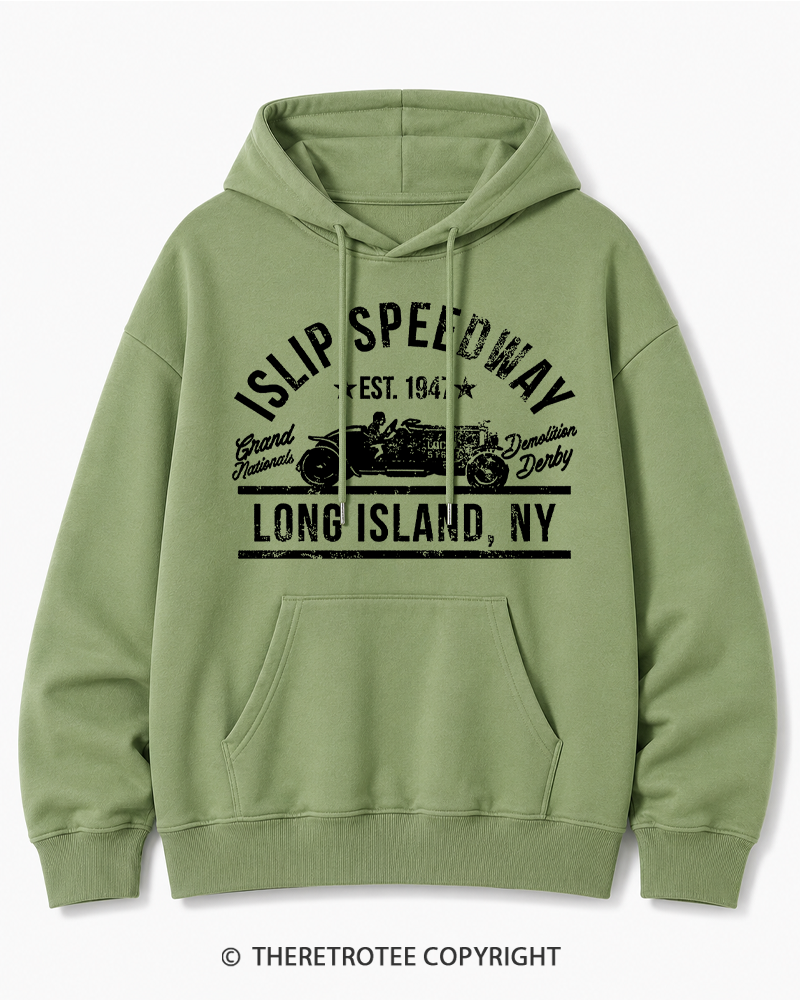 TheRetroTee Islip Speedway 1960s Cotton Hoodie