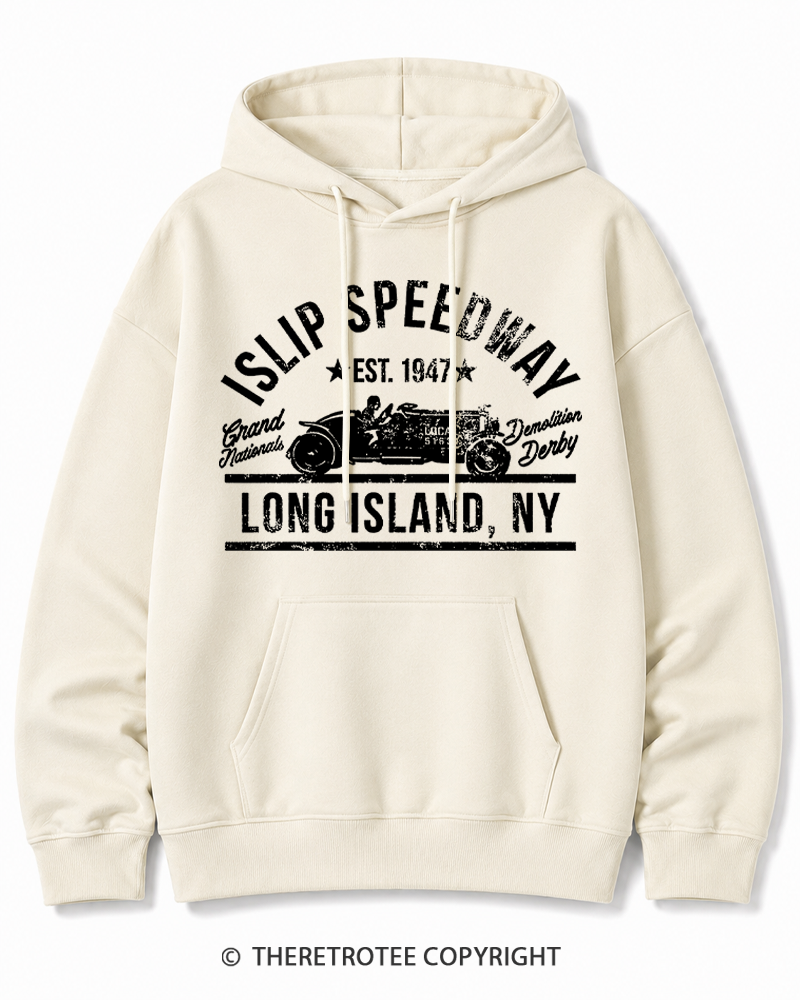TheRetroTee Islip Speedway 1960s Cotton Hoodie