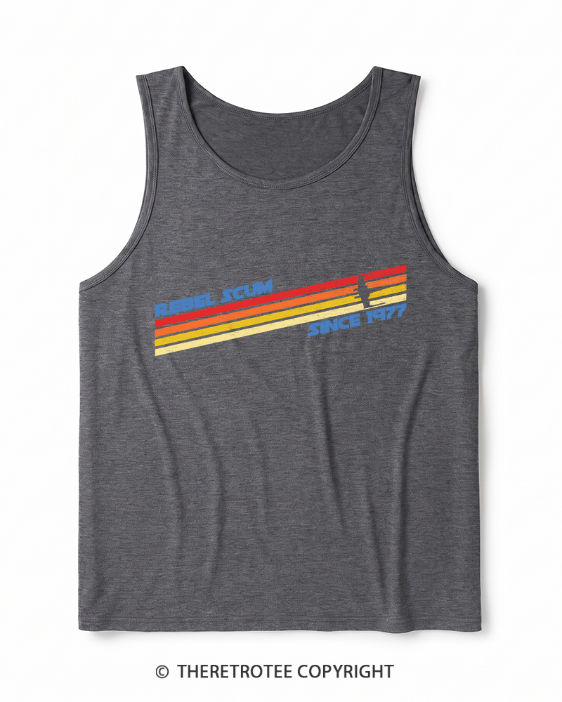 TheRetroTee Classic Stripes Since 1970s Heather Tank Top