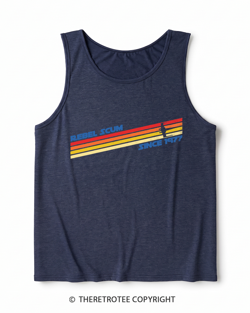 TheRetroTee Classic Stripes Since 1970s Heather Tank Top