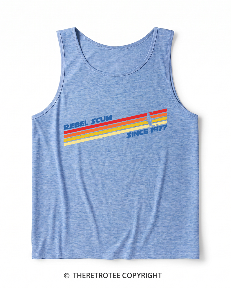 TheRetroTee Classic Stripes Since 1970s Heather Tank Top