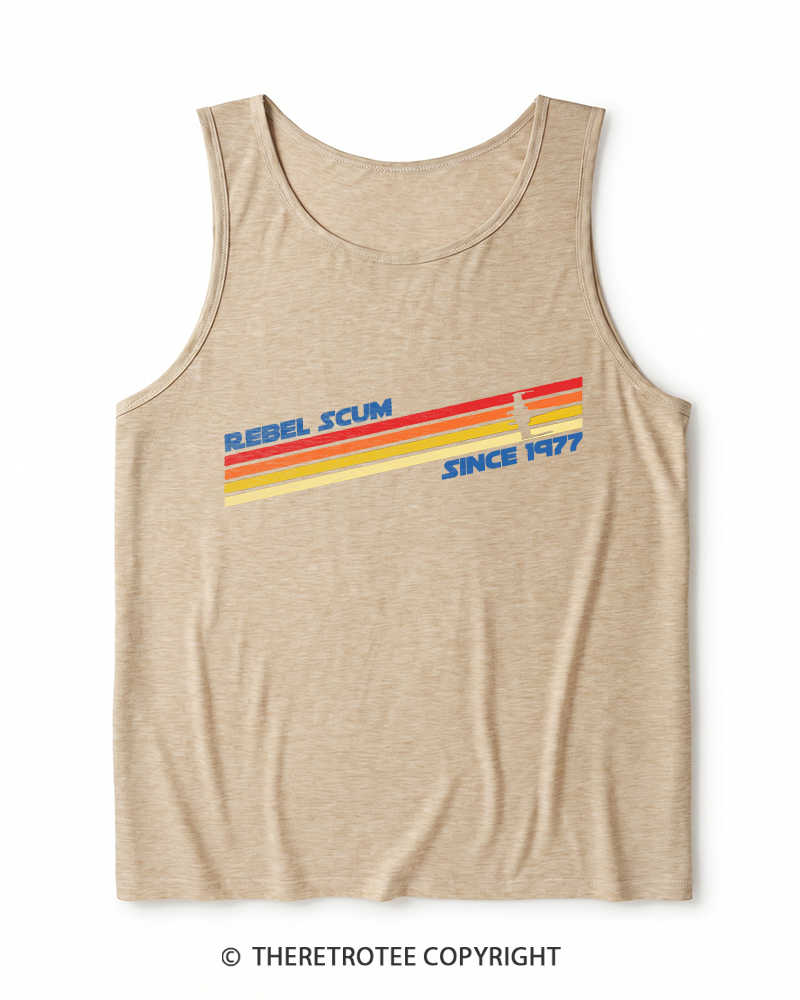 TheRetroTee Classic Stripes Since 1970s Heather Tank Top