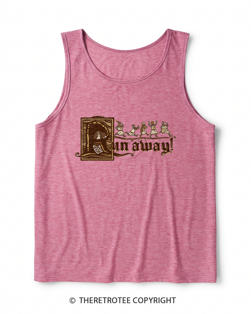 TheRetroTee Run Away 1970s Heather Tank Top
