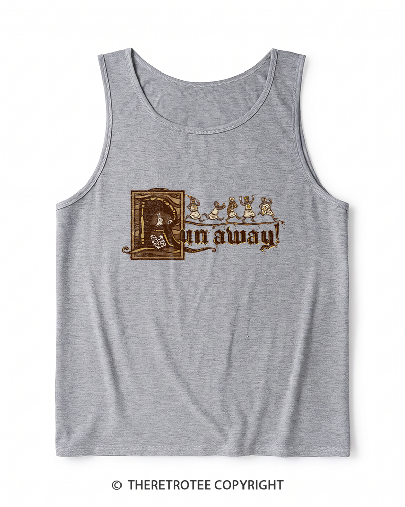 TheRetroTee Run Away 1970s Heather Tank Top