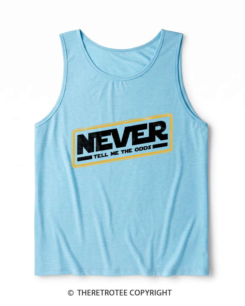TheRetroTee Never Tell Me The Odds 1980s Heather Tank Top