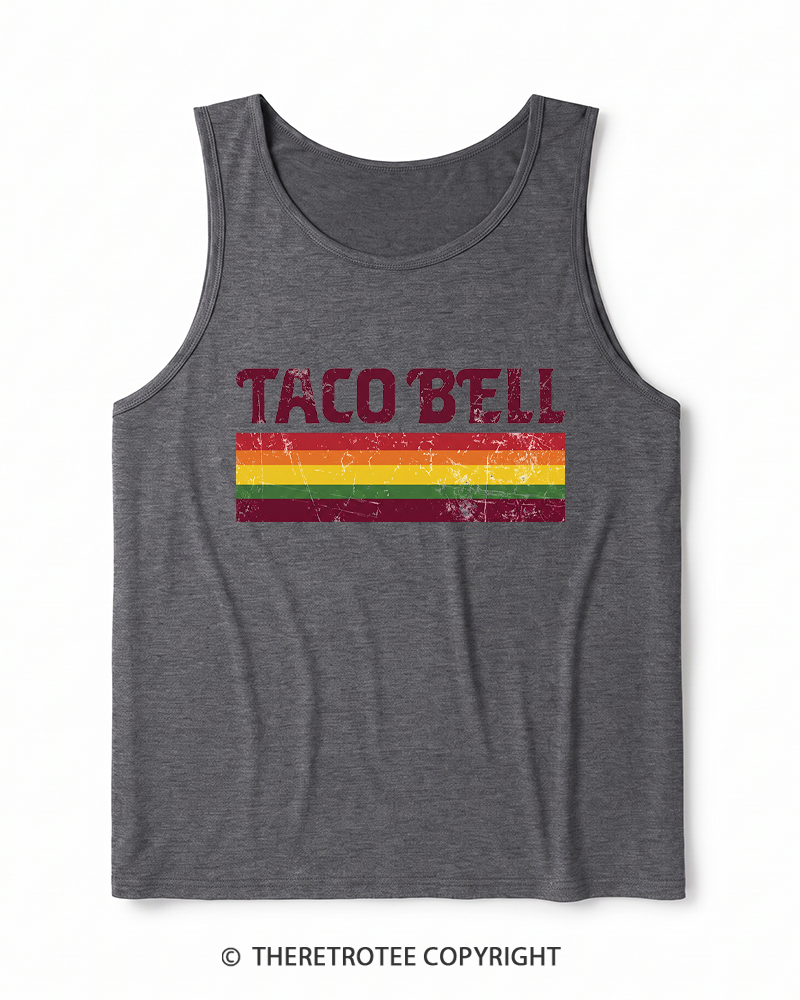 TheRetroTee Vintage Taco Paper Heather Tank Top