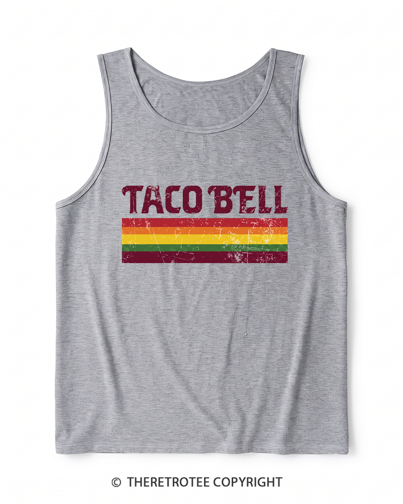 TheRetroTee Vintage Taco Paper Heather Tank Top