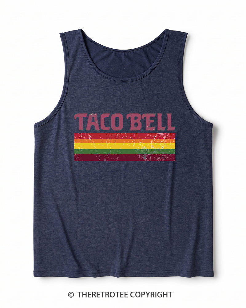 TheRetroTee Vintage Taco Paper Heather Tank Top