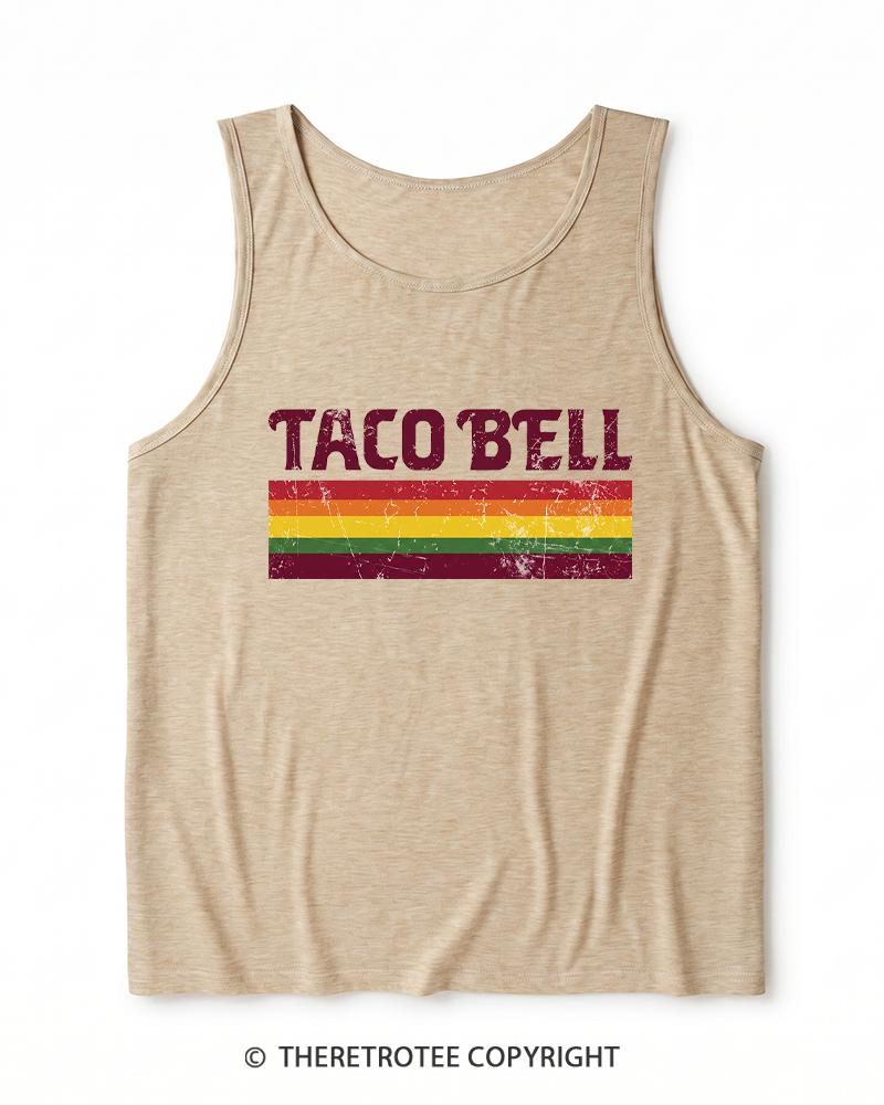 TheRetroTee Vintage Taco Paper Heather Tank Top
