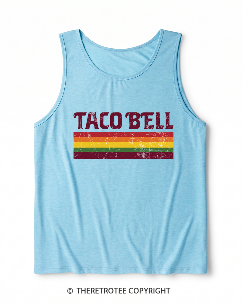 TheRetroTee Vintage Taco Paper Heather Tank Top