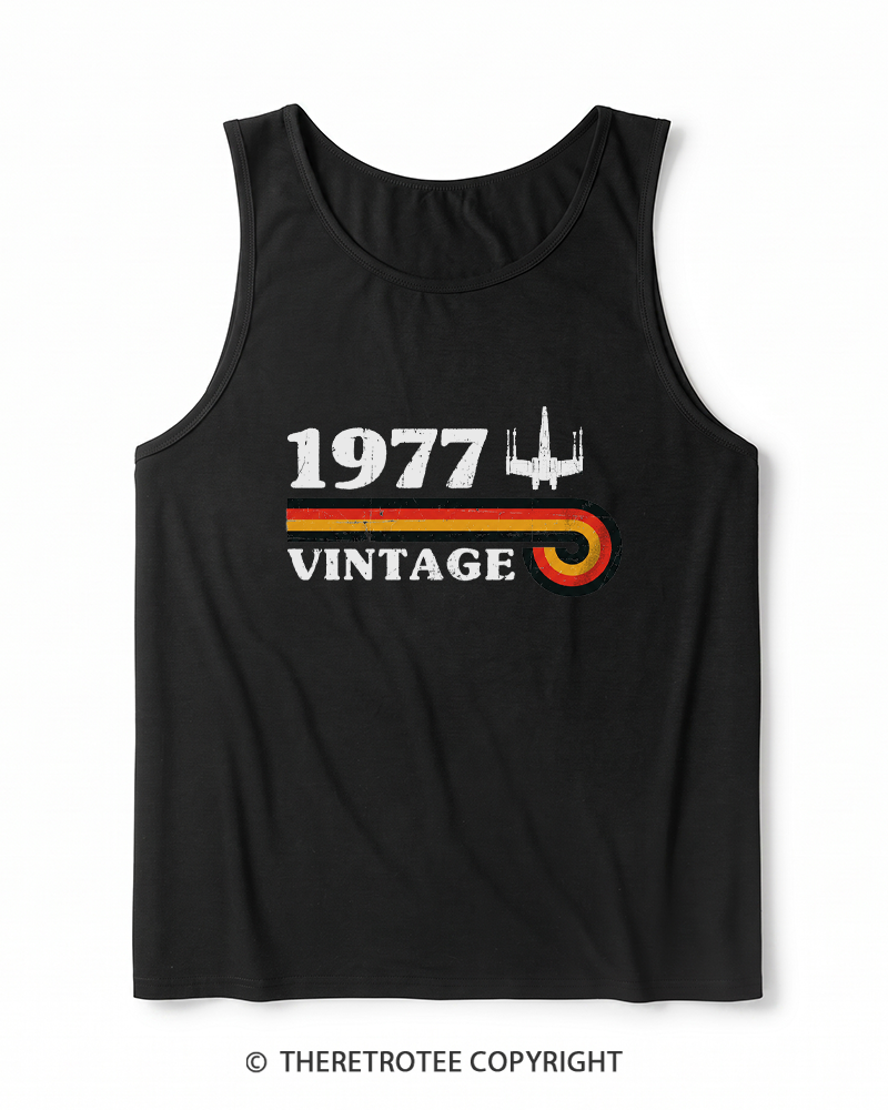 TheRetroTee 1977 Vintage Wing Heather Tank Top