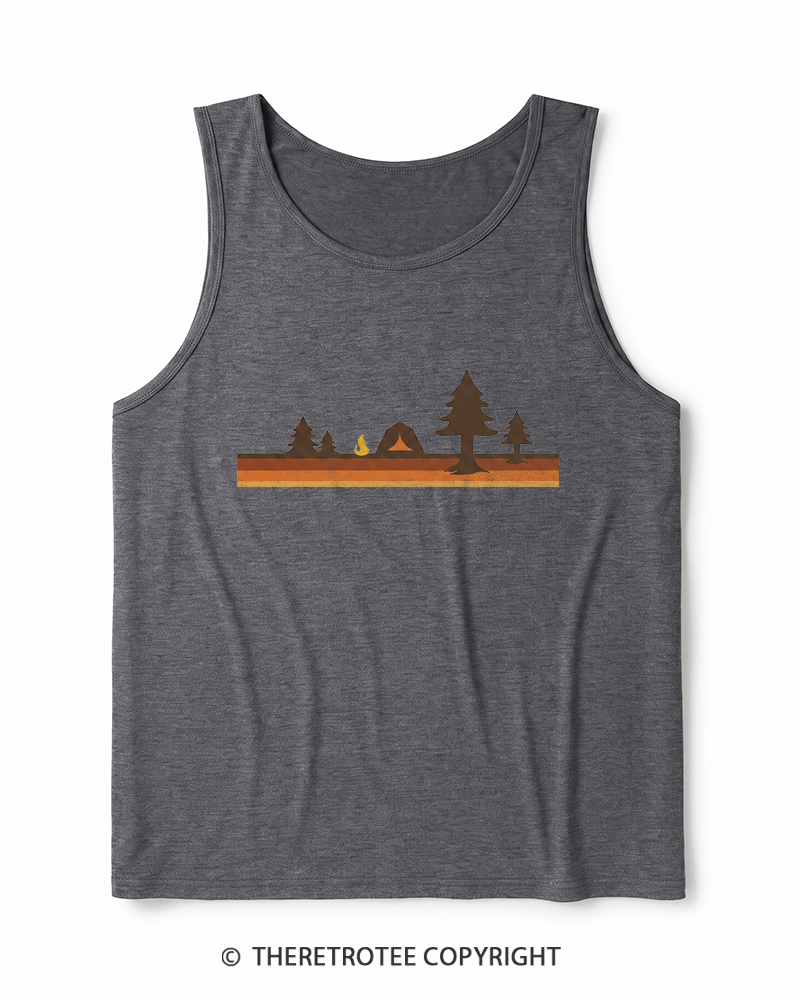 TheRetroTee Camper 1980s Heather Tank Top