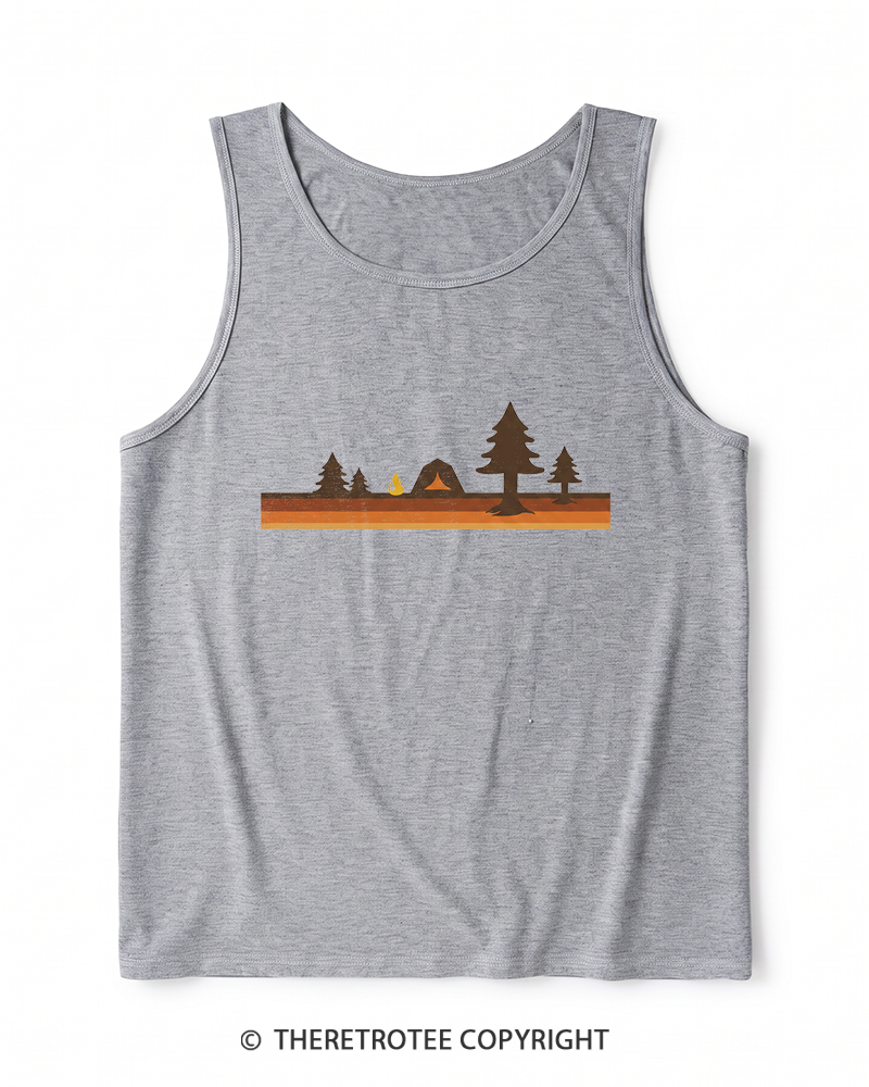 TheRetroTee Camper 1980s Heather Tank Top