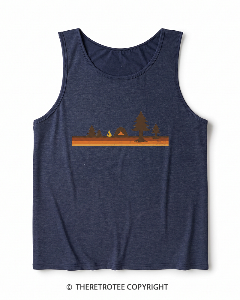 TheRetroTee Camper 1980s Heather Tank Top